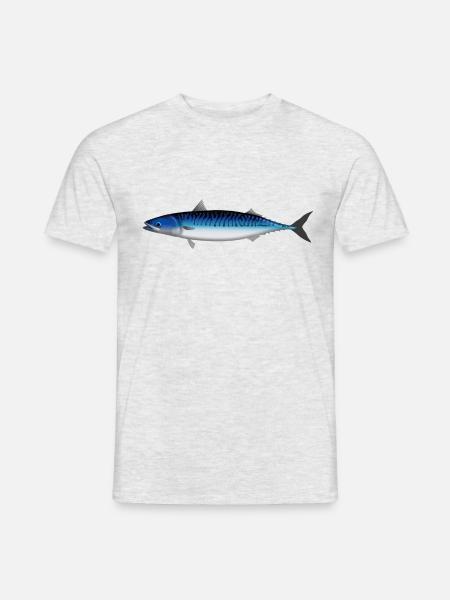 Makrele_Natur - Männer T-Shirt - Grau meliert