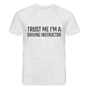 Instructeur de conduite Trust me Drive Tutor - T-shirt homme - gris chiné - Devant - AI Model Male 178 dark (178cm)