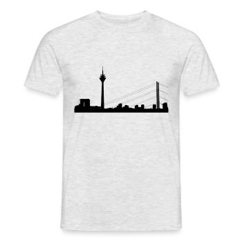 Horizon de Düsseldorf - T-shirt homme - gris chiné - Devant - AI Model Male 178 dark (178cm)