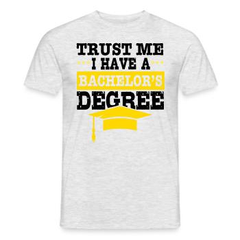 Bachelor's degree University ceremony graduate completed - Men's T-Shirt - heather grey - Front - AI Model Male 178 dark (178cm)