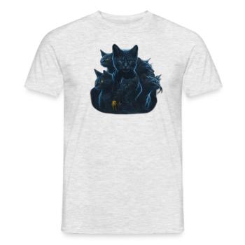 T-shirt Chat - Männer T-Shirt - Grau meliert - Vorne - AI Model Male 178 dark (178cm)