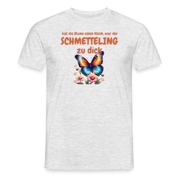 Schmetterling - Männer T-Shirt - Grau meliert - Vorne - AI Model Male 178 dark (178cm)