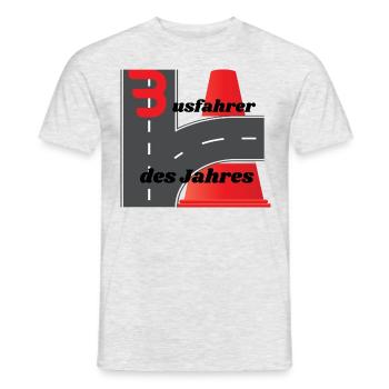 Busfahrer des Jahres - Männer T-Shirt - Grau meliert - Vorne - AI Model Male 178 dark (178cm)