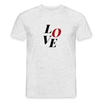 Love - T-shirt homme - gris chiné - Devant - AI Model Male 178 dark (178cm)