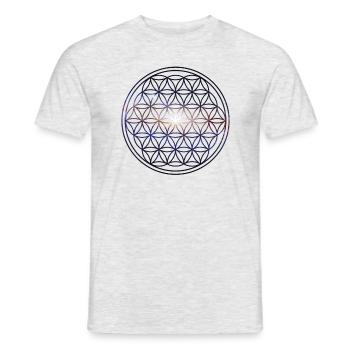 Fleur de vie - T-shirt homme - gris chiné - Devant - AI Model Male 178 dark (178cm)
