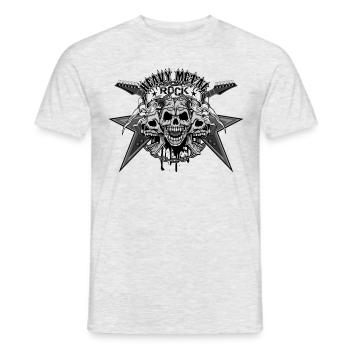 Idée cadeau musique rock heavy metal - T-shirt homme - gris chiné - Devant - AI Model Male 178 dark (178cm)