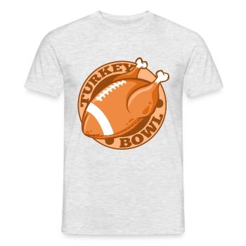 Turkey Bowl American Football Thanksgiving - Men's T-Shirt - heather grey - Front - AI Model Male 178 dark (178cm)
