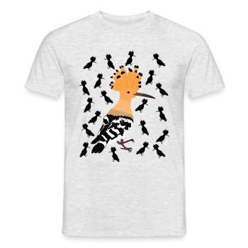 Wiedehopf Vogel - Männer T-Shirt - Grau meliert - Vorne - AI Model Male 178 dark (178cm)