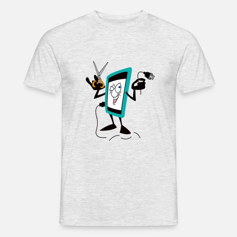 IPHONE - Männer T-Shirt - Grau meliert