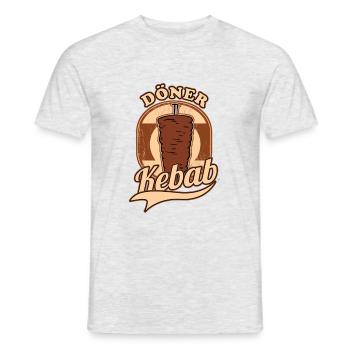 I love Döner / Ich liebe Döner - Männer T-Shirt - Grau meliert - Vorne - AI Model Male 178 dark (178cm)