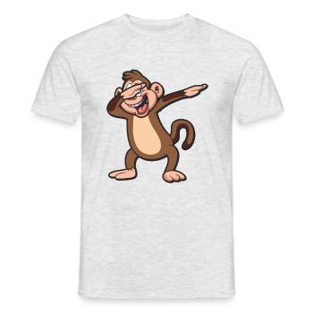 Dabbing Monkey - Männer T-Shirt - Grau meliert - Vorne - AI Model Male 178 dark (178cm)