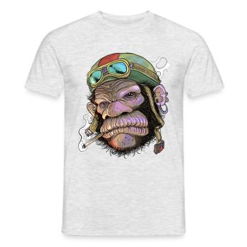 Monk - T-shirt homme - gris chiné - Devant - AI Model Male 178 dark (178cm)