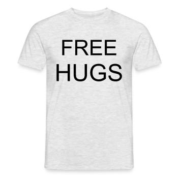 Free Hugs - Männer T-Shirt - Grau meliert - Vorne - AI Model Male 178 dark (178cm)