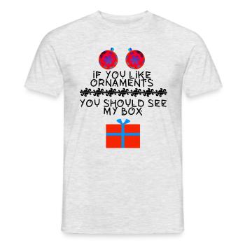 Ornaments Christmas Gift Box Christmas Ball - Men's T-Shirt - heather grey - Front - AI Model Male 178 dark (178cm)
