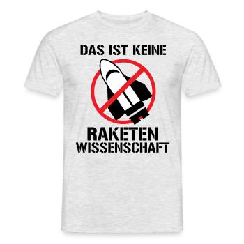 Keine Raketenwissenschaft Rakete Wissenschaft - Männer T-Shirt - Grau meliert - Vorne - AI Model Male 178 dark (178cm)