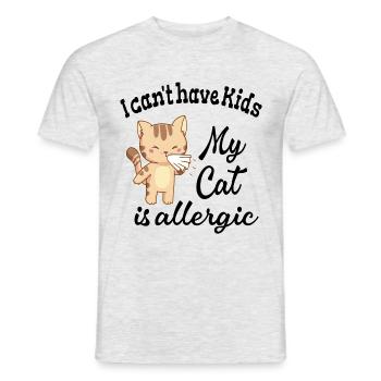 I Can't Have Kids My Cat Is Allergic - Men's T-Shirt - heather grey - Front - AI Model Male 178 dark (178cm)
