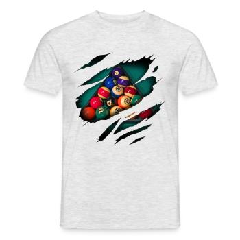 Billard in mir - Männer T-Shirt - Grau meliert - Vorne - AI Model Male 178 dark (178cm)