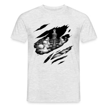 Schach in mir - Männer T-Shirt - Grau meliert - Vorne - AI Model Male 178 dark (178cm)