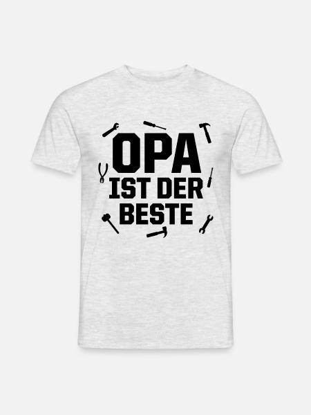 OPA ist der Beste - Männer T-Shirt - Grau meliert