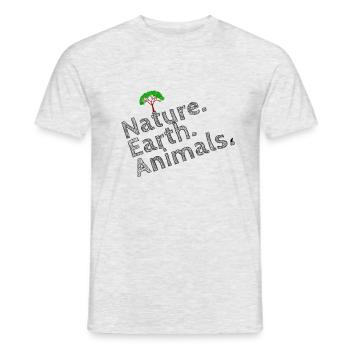 Nature, earth, animals - Men's T-Shirt - heather grey - Front - AI Model Male 178 dark (178cm)