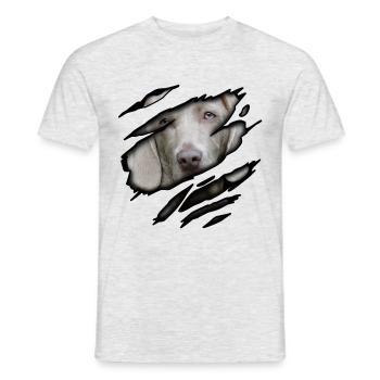 Weimaraner in me - Men's T-Shirt - heather grey - Front - AI Model Male 178 dark (178cm)
