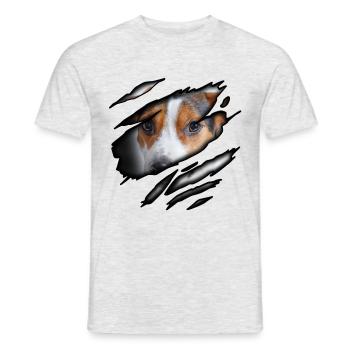 Jack Russel Terrier in me - Men's T-Shirt - heather grey - Front - AI Model Male 178 dark (178cm)