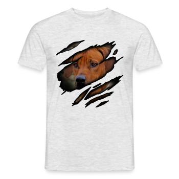 Rhodesian Ridgeback in me - Men's T-Shirt - heather grey - Front - AI Model Male 178 dark (178cm)