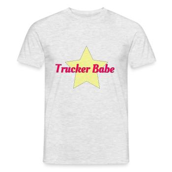 Trucker Babe - Männer T-Shirt - Grau meliert - Vorne - AI Model Male 178 dark (178cm)