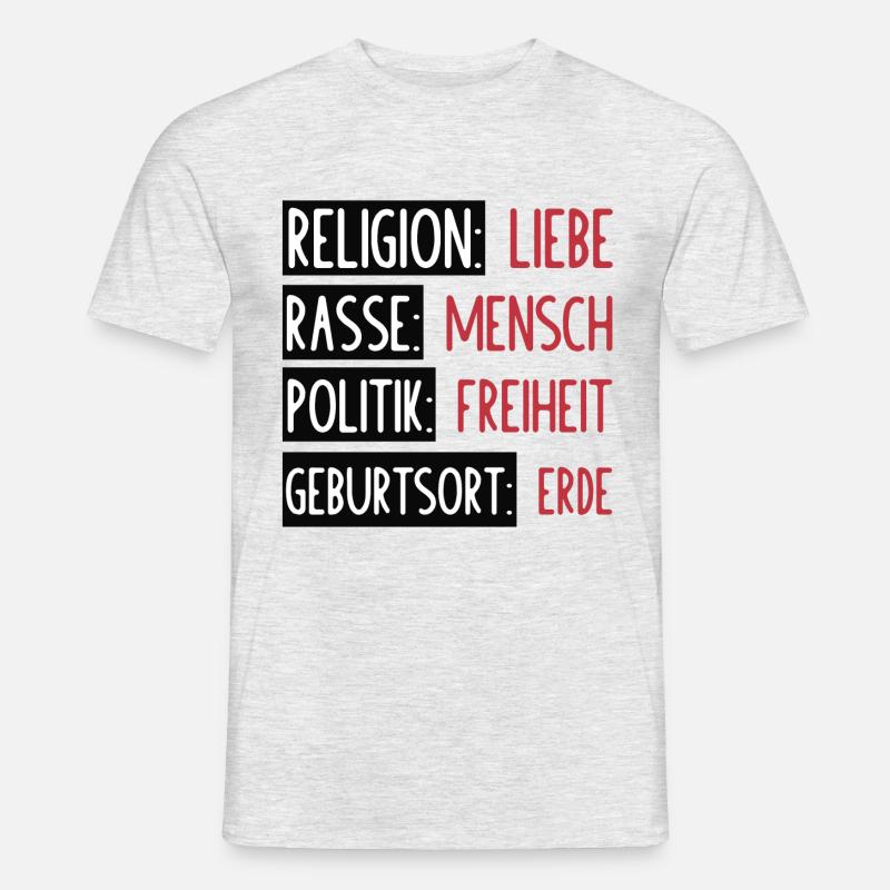 Statement - Keine Trennung oder Spaltung - Männer T-Shirt - Grau meliert