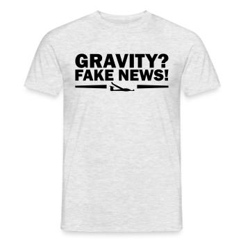 Segelflieger Geschenk Thermik Segelfliegen T-shirt - Männer T-Shirt - Grau meliert - Vorne - AI Model Male 178 dark (178cm)