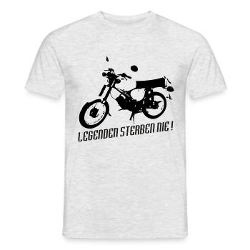 Simson S51 Enduro Legende - Männer T-Shirt - Grau meliert - Vorne - AI Model Male 178 dark (178cm)