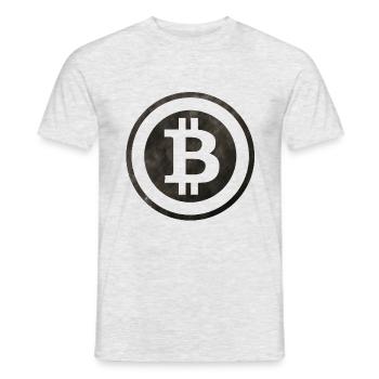 Bitcoin - Men's T-Shirt - heather grey - Front - AI Model Male 178 dark (178cm)
