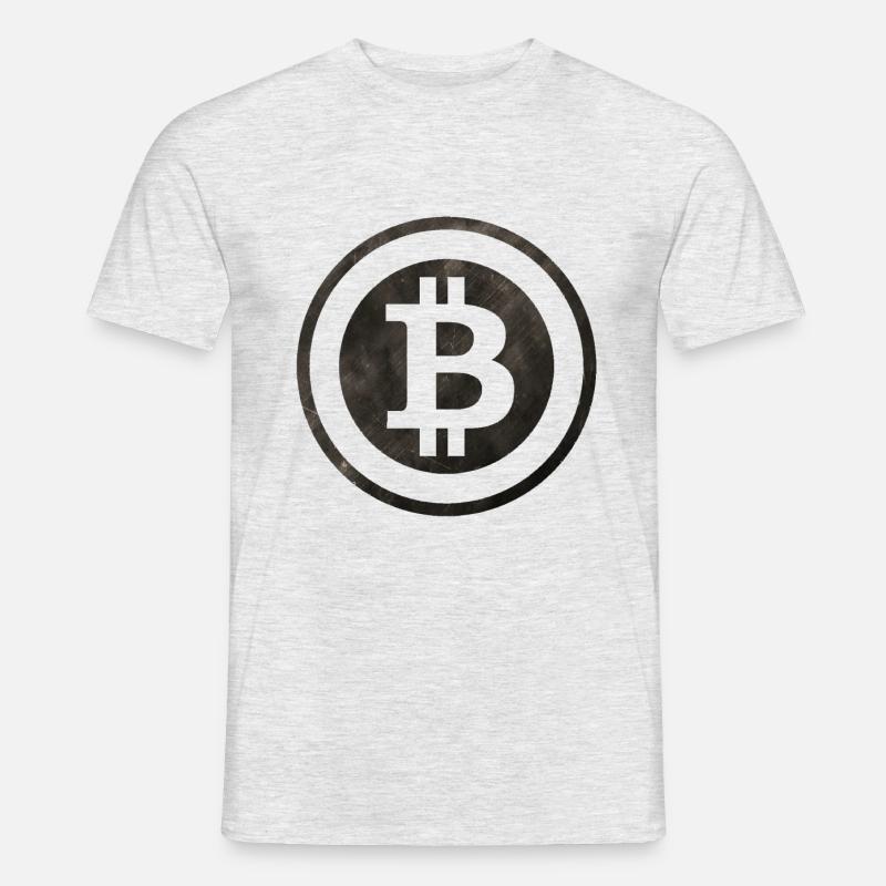 BITCOIN - Männer T-Shirt - Grau meliert