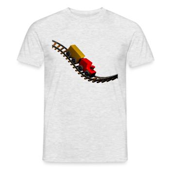 Toy train - Men's T-Shirt - heather grey - Front - AI Model Male 178 dark (178cm)