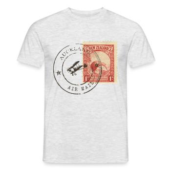 Kiwi stamp - T-shirt homme - gris chiné - Devant - AI Model Male 178 dark (178cm)