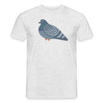 Cookie Pigeon Friend - Männer T-Shirt - Grau meliert - Vorne - AI Model Male 178 dark (178cm)