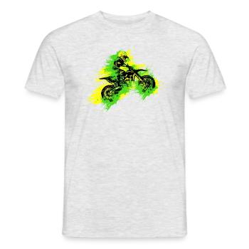 Coureur motocross - T-shirt homme - gris chiné - Devant - AI Model Male 178 dark (178cm)