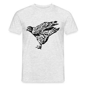Wanderfalke Baumfalke T-shirt Geschenk  - Männer T-Shirt - Grau meliert - Vorne - AI Model Male 178 dark (178cm)