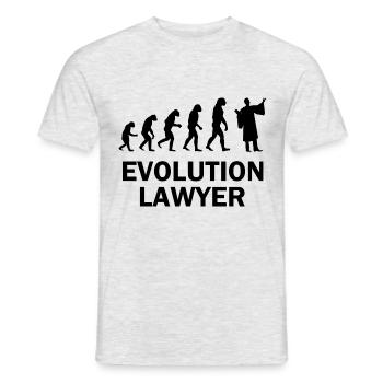 Lawyer Evolution Primates Court Lawyer's Robe - Men's T-Shirt - heather grey - Front - AI Model Male 178 dark (178cm)