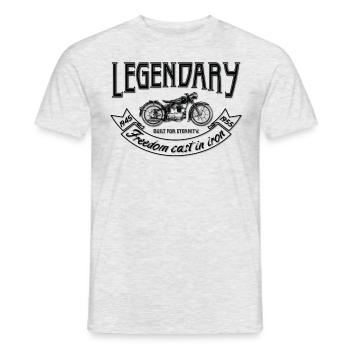 vaneemo® / motorcycle legend - Men's T-Shirt - heather grey - Front - AI Model Male 178 dark (178cm)