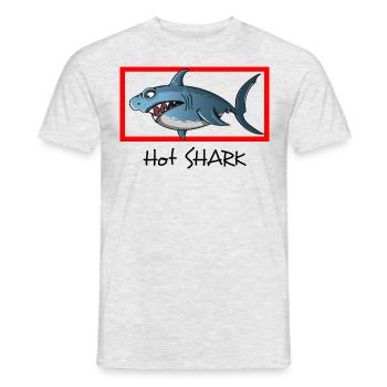 SHARK - Men's T-Shirt - heather grey - Front - AI Model Male 178 dark (178cm)
