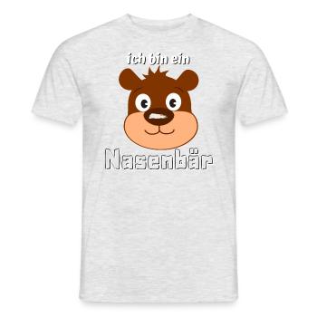 ich bin ein Nasenbär - Männer T-Shirt - Grau meliert - Vorne - AI Model Male 178 dark (178cm)