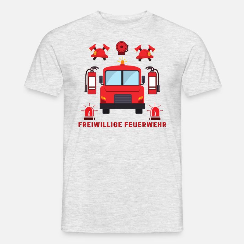 Volunteer Fire Brigade Firefighter (gift idea) - Men’s T-shirt - heather grey