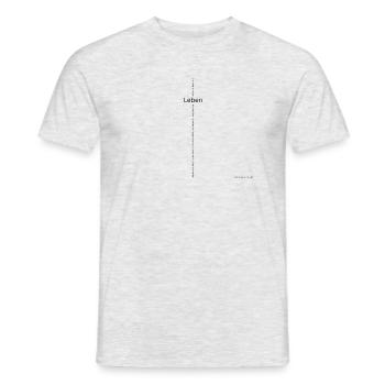 Leben - Männer T-Shirt - Grau meliert - Vorne - AI Model Male 178 dark (178cm)