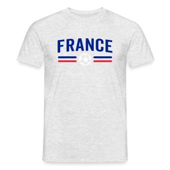 France national football team - Men's T-Shirt - heather grey - Front - AI Model Male 178 dark (178cm)