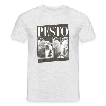 Pesto the Penguin Funny Baby Penguin - Männer T-Shirt - Grau meliert - Vorne - AI Model Male 178 dark (178cm)