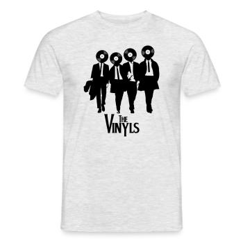 The Vinyls • Respect Vinyl - Männer T-Shirt - Grau meliert - Vorne - AI Model Male 178 dark (178cm)