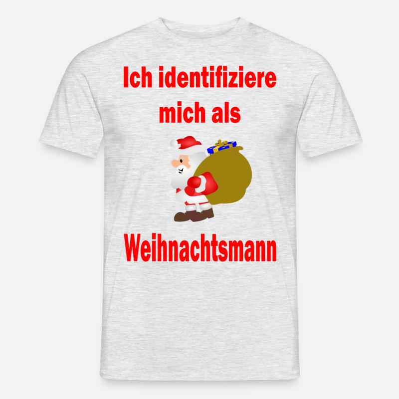 Weihnachtsmann Identität - Version 1 - Männer T-Shirt - Grau meliert