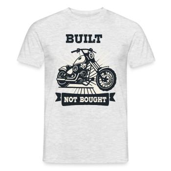 Gebaut nicht gekauft Motorrad - Männer T-Shirt - Grau meliert - Vorne - AI Model Male 178 dark (178cm)