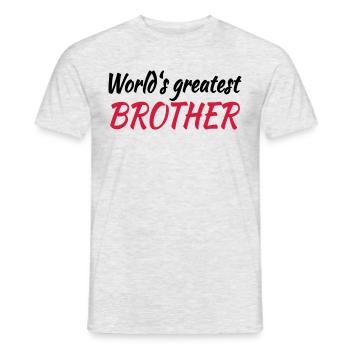 World's greatest brother - Männer T-Shirt - Grau meliert - Vorne - AI Model Male 178 dark (178cm)